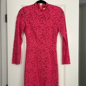 H&M Hot Pink Lace Dress